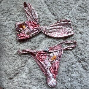 Agua Bendita Pink Floral Bikini